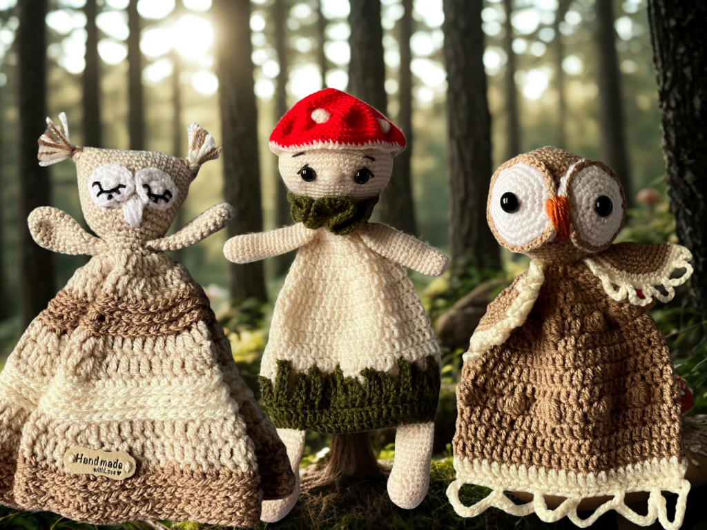 doudous faits main copains de la forêt