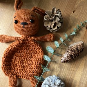 doudou lapin rouille