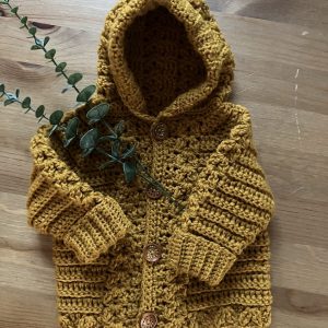 Manteau tressé à capuche pour garçon 0 /3 mois