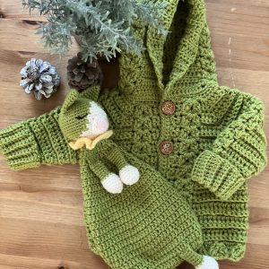 Manteau tressé à capuche pour garçon 0/ 3 mois