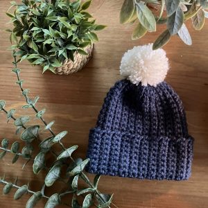 Bonnet pompon taille naissance